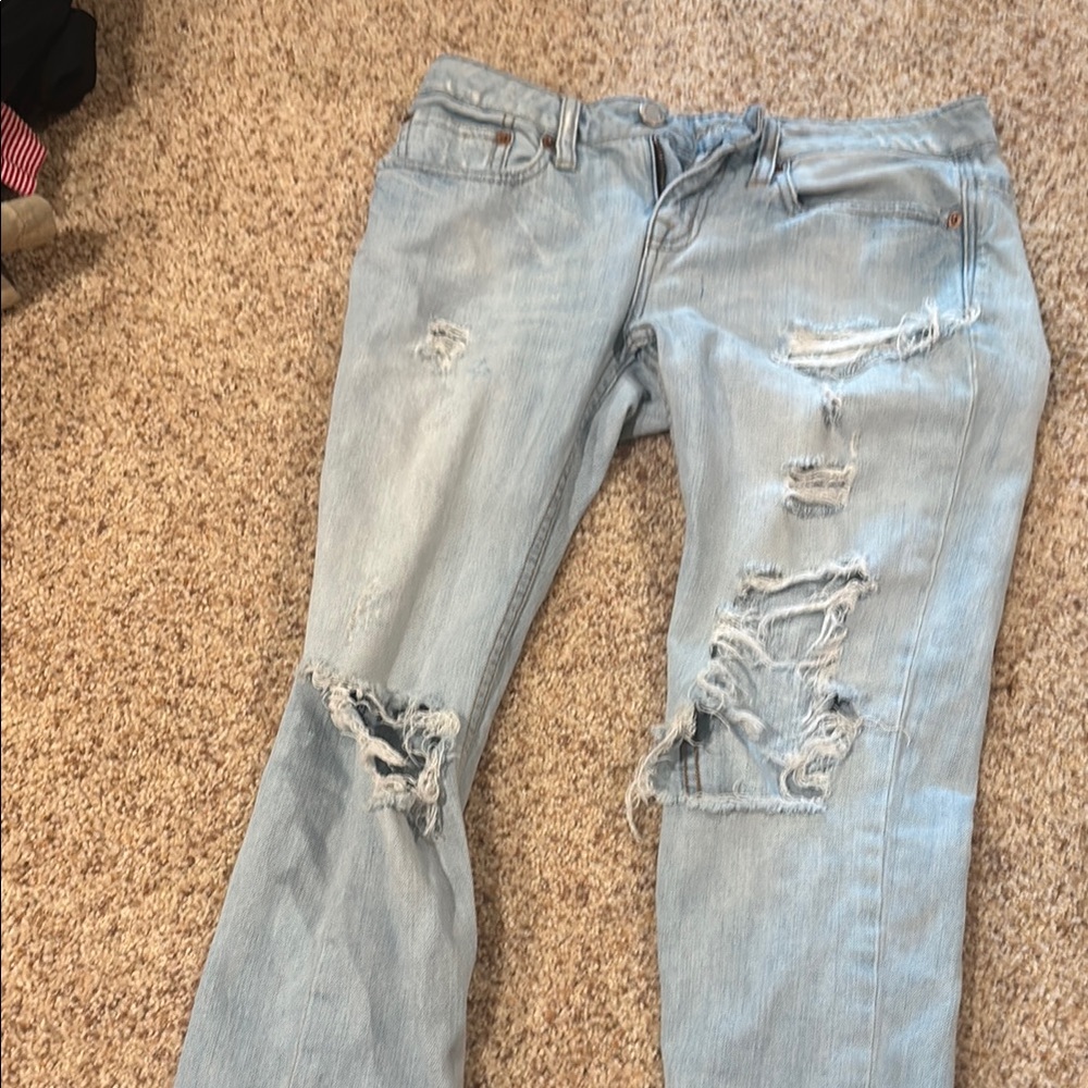 American Eagle Outfitters Blue Straight Leg Jeans